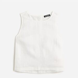 J. Crew Maxine button back white linen tank - XS